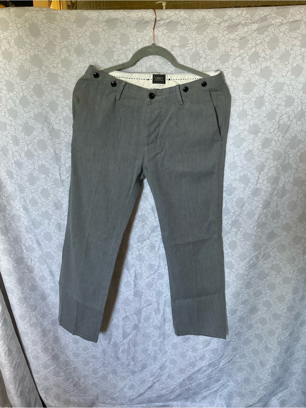 Obey Men’s Gray Dress Slacks